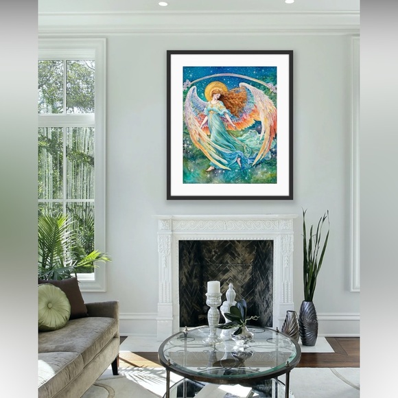 Heavenly Angel - Celestine, Angel of Stillness and Grace Fine Art Print - Picture 5 of 12